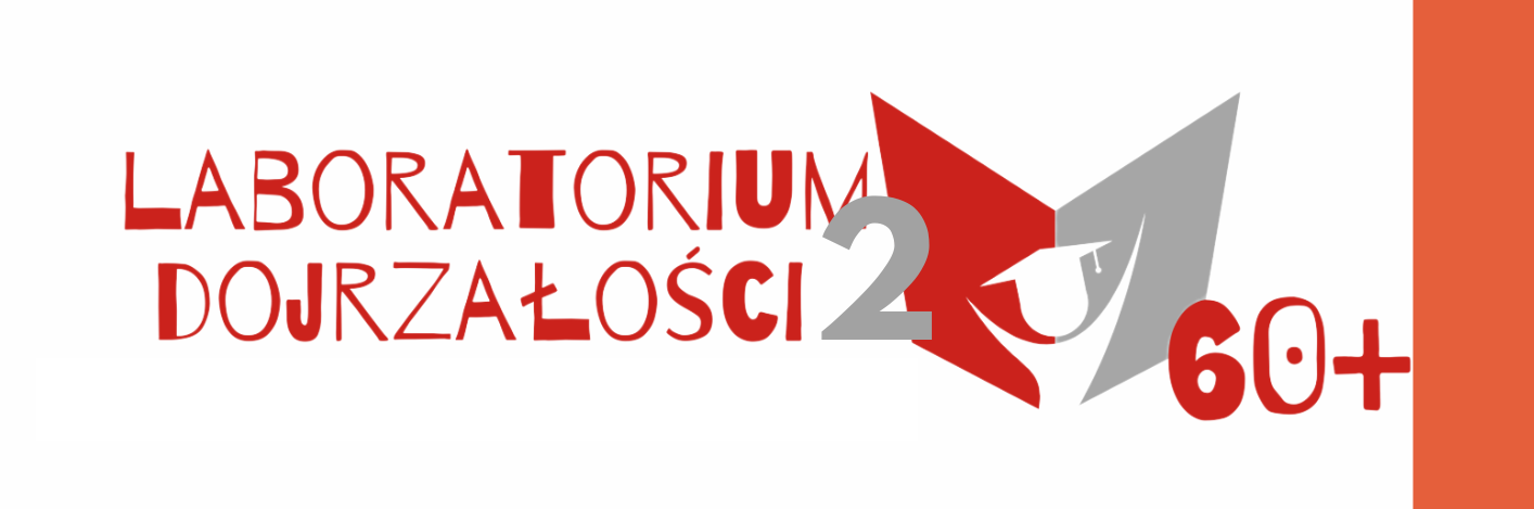 Logo projektu "LABORATORIUM DOJRZAŁOŚCI 2". Projekt: MBP w Koninie (eg).
